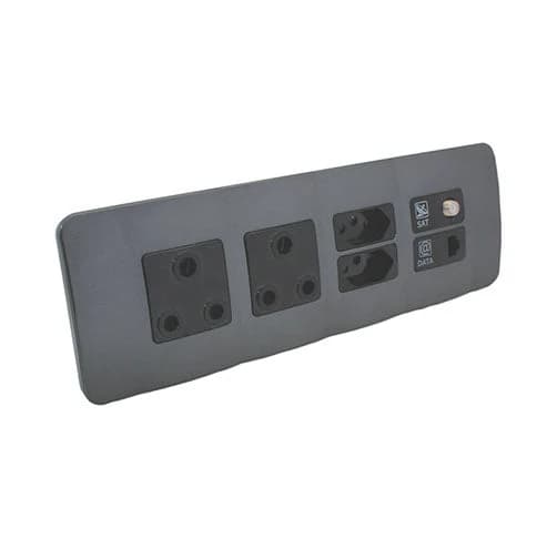 VETi 1 Omni Cluster V-Slim + RSA + Satellite & Data Socket - Black Modules