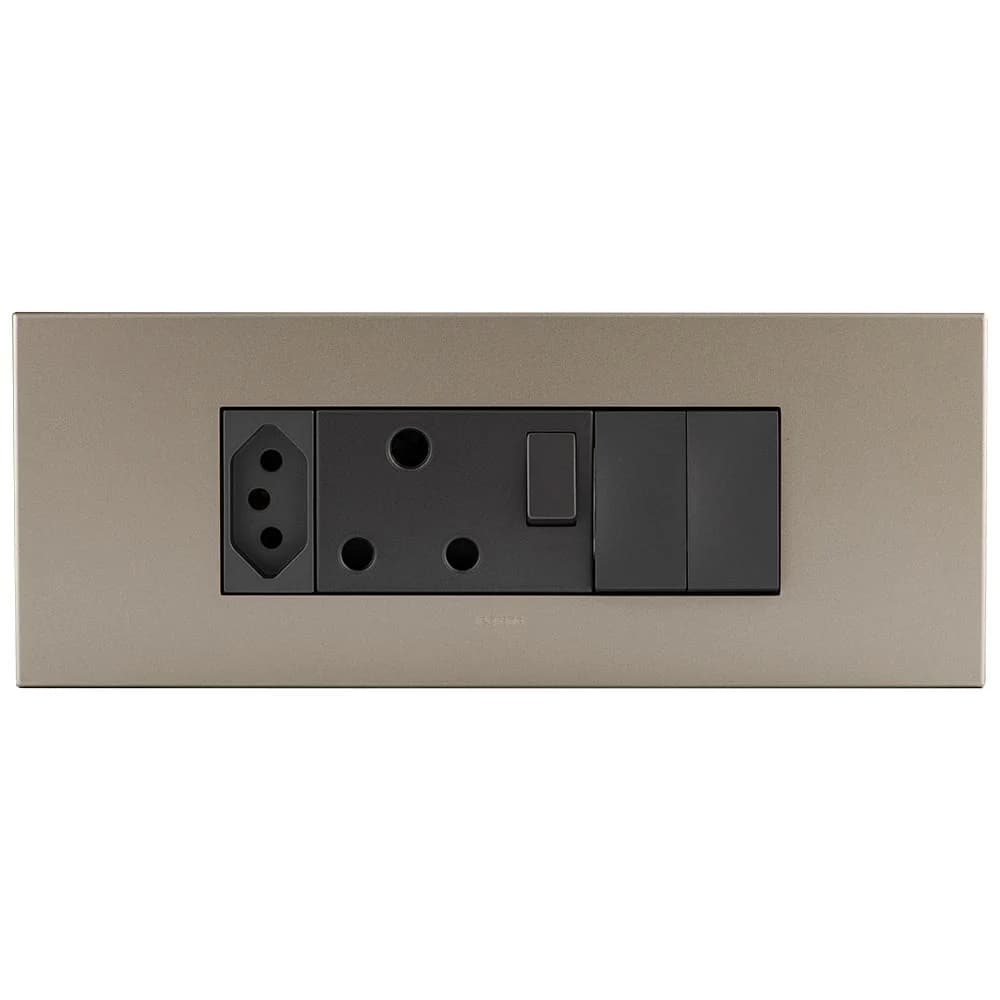 Legrand Arteor 6-Module Power Cluster V-Slim + RSA Socket + 2x Switches