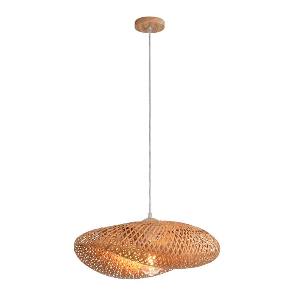 Bright Star Bean Shaped LED Pendant 40W - Wood / Bamboo