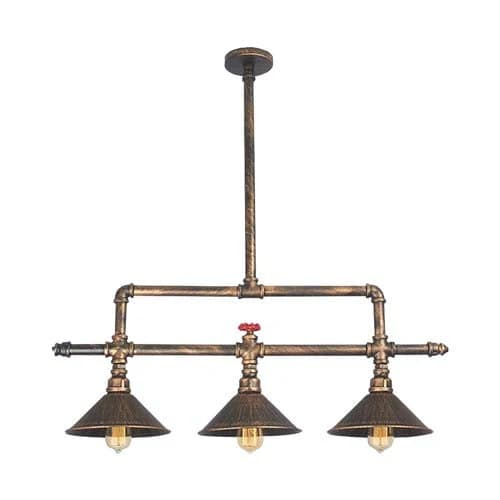 Bright Star Steampunk 3 Light Aluminium Pendant
