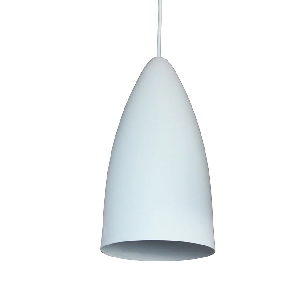 Wire World Cone Spun Metal Pendant - Signal White
