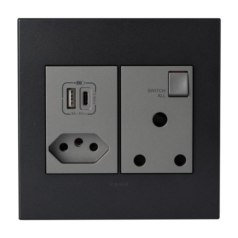 Legrand Arteor USB Combo Socket 4x4