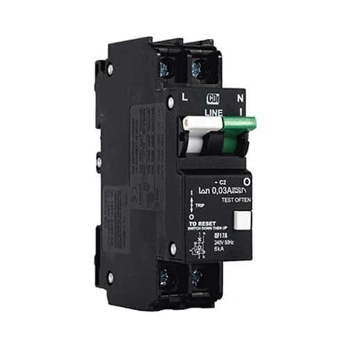 CBi QF17A Dual Mount Earth Leakage 1P+N 6kA