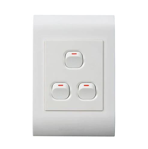Lesco Pipelli 3 Lever 1-Way Light Switch 4x2