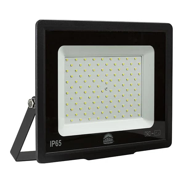Radiant LED Die-Cast Aluminium Floodlight 100W 8000lm 6500K - Black
