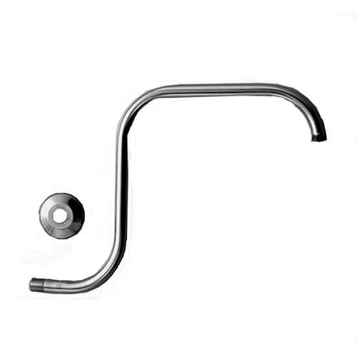 Stunning Bathrooms Curved Shower Arm 400mm - Chrome