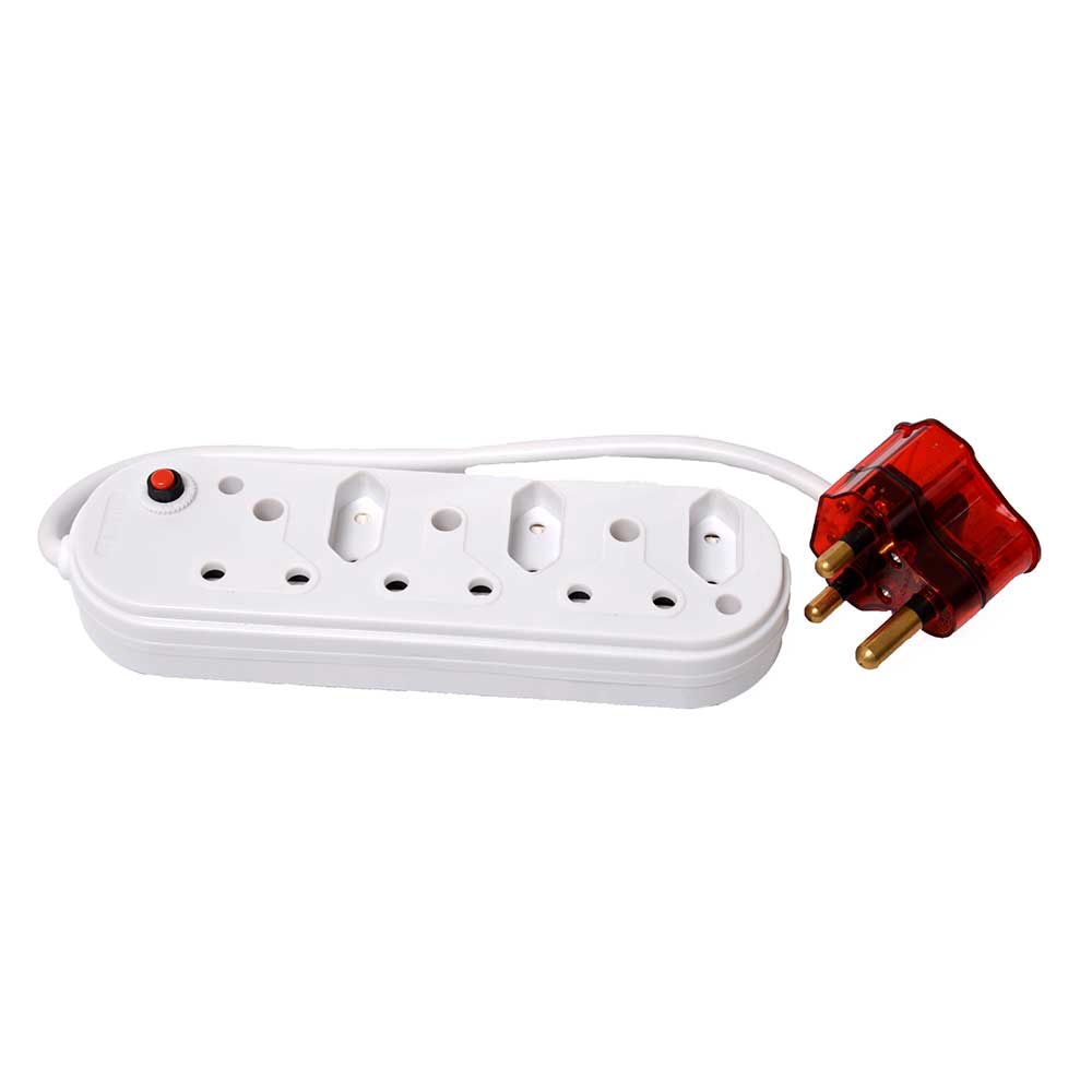 SGA Unswitched High Surge 6-Way Multiplug 3 RSA 3 Slimline - White