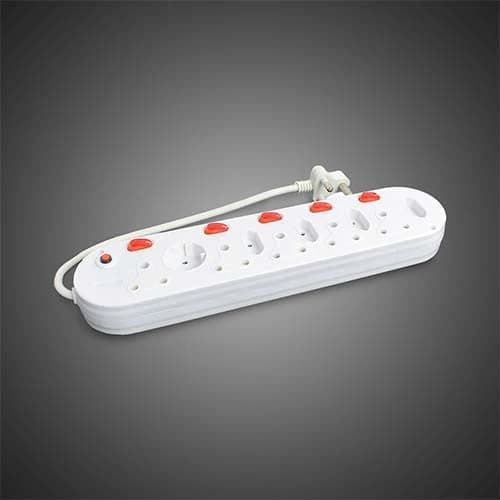 SGA Multiplug 5 RSA 4 Slimline Schuko - White