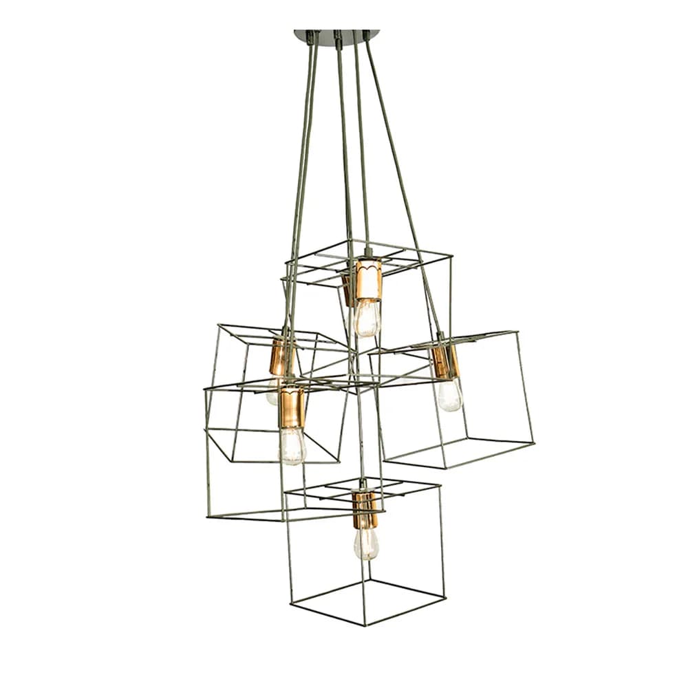 Wire World Square Boxed 4 Light Wire Pendant