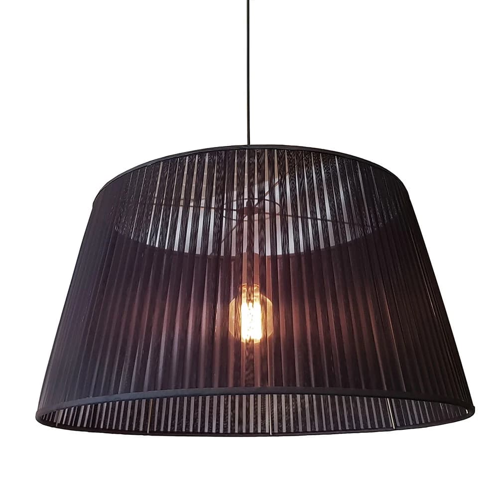 Wire World Pleated Fabric Tapered Drum Pendant