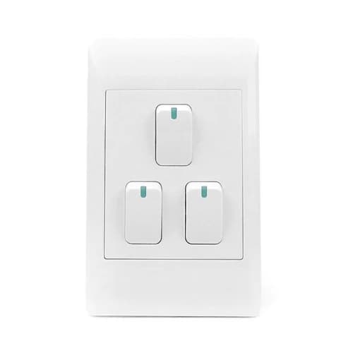 S-TEC 3 Lever 1-Way Light Switch 4x2