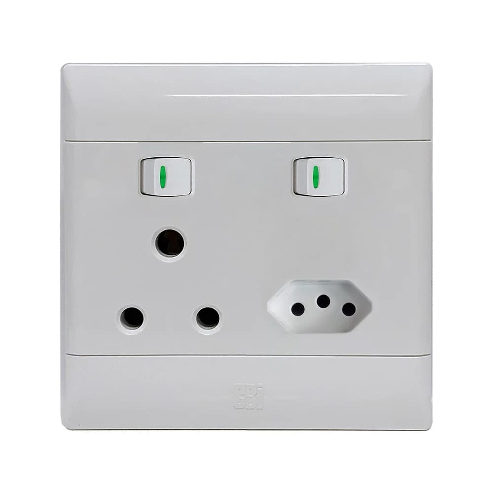 CBi Switch Ultra Double Switched Combo Socket 4x4
