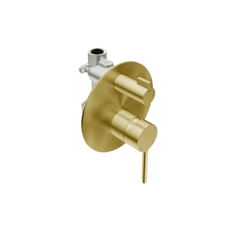 LIQUIDRed STILO Shower Mixer with Diverter + Concealed Body - Champagne Gold