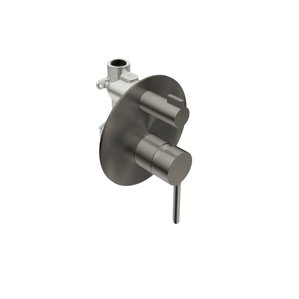 LIQUIDRed STILO Shower Mixer with Diverter + Concealed Body - Brushed Graphite