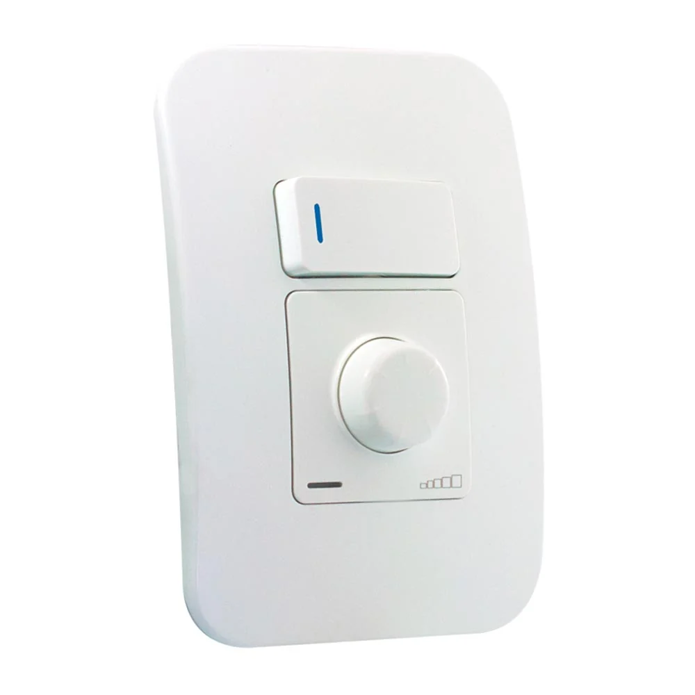 VETi 1 Rotary Dimmer with Locator Switch 400W 4x2 - White Module