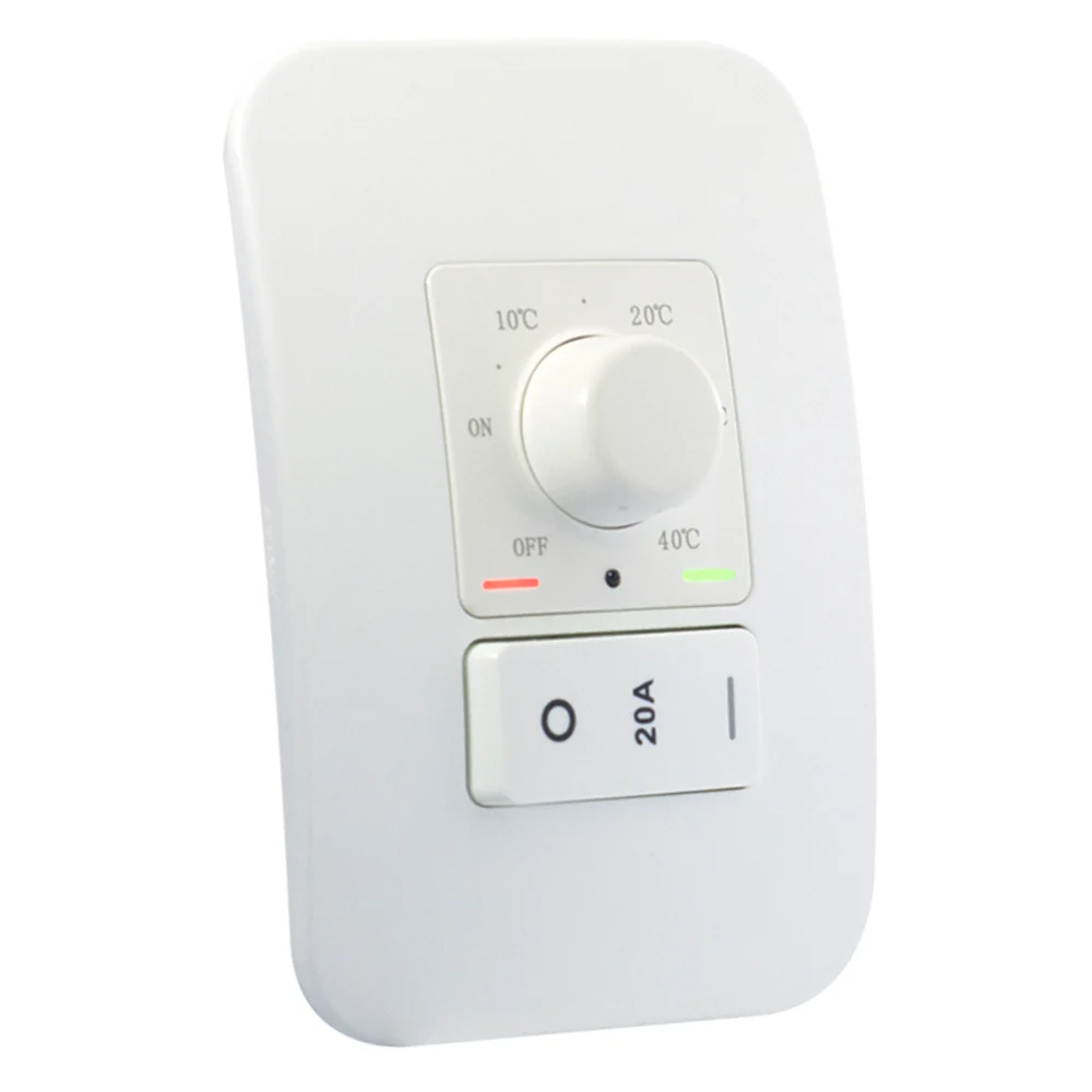 VETi 1 Rotary Thermostat with Isolator Switch 4x2 - White Modules