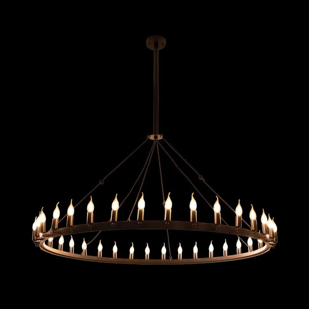 K. Light Ranch X-Large Round 36 LED Pendant 1520mm - Black