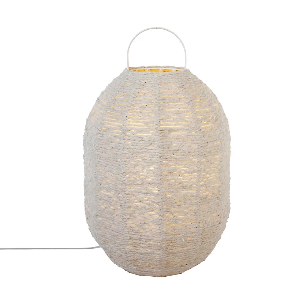 Wire World Cotton Floor Lantern - Off White