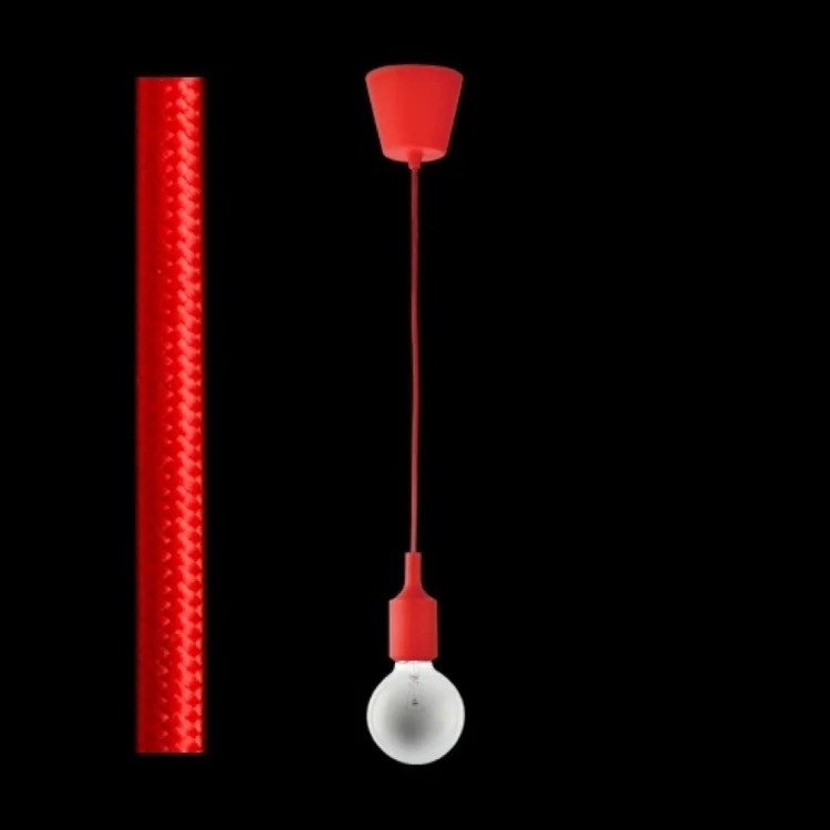 K. Light Fabric Cable Pendant - Red