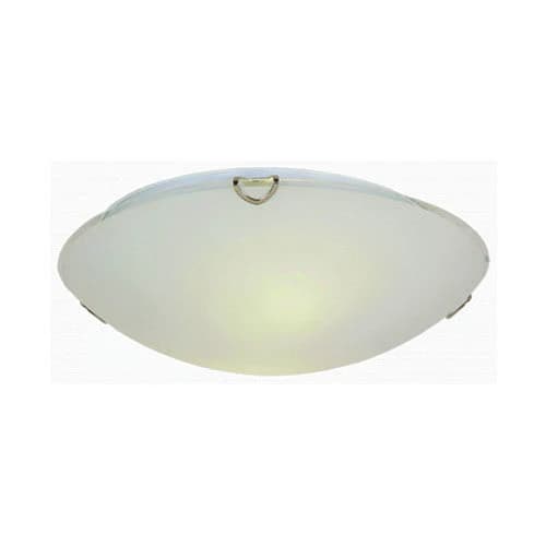 Bright Star semplice Glass with Polished Chrome Clips Ceiling Light 250mm