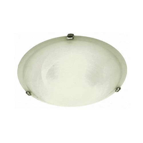 Bright Star Metal Base with Alabaster glass and silver clips 400mm