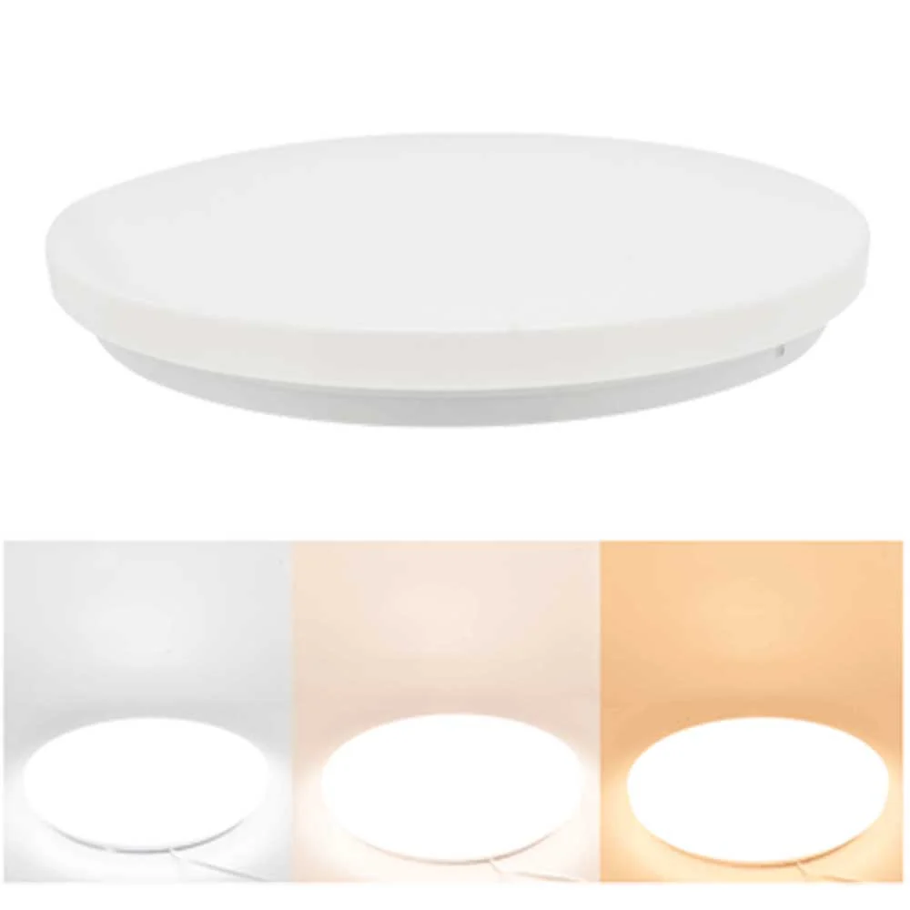 PioLED Luna Round Ceiling Light 18W 1500lm 3CCT - White