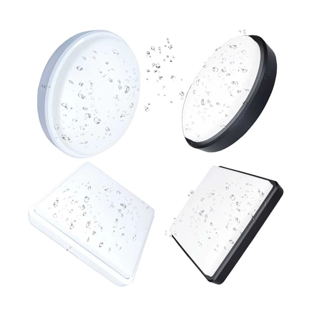PioLED Hero Square Bulkhead 24W 2520lm 3CCT - Black / White