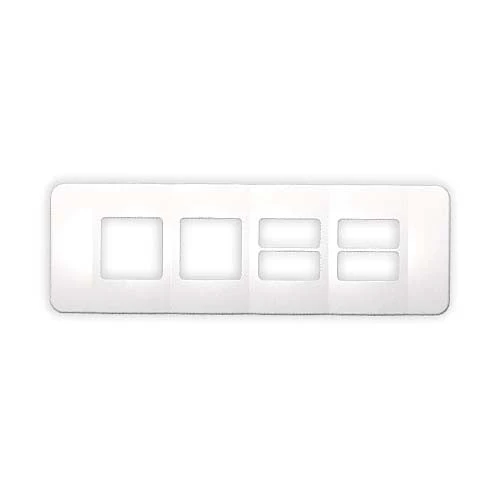 VETi 1 Omni Cluster 4 Horizontal & 2 Wide Module Cover Plate - White Trim