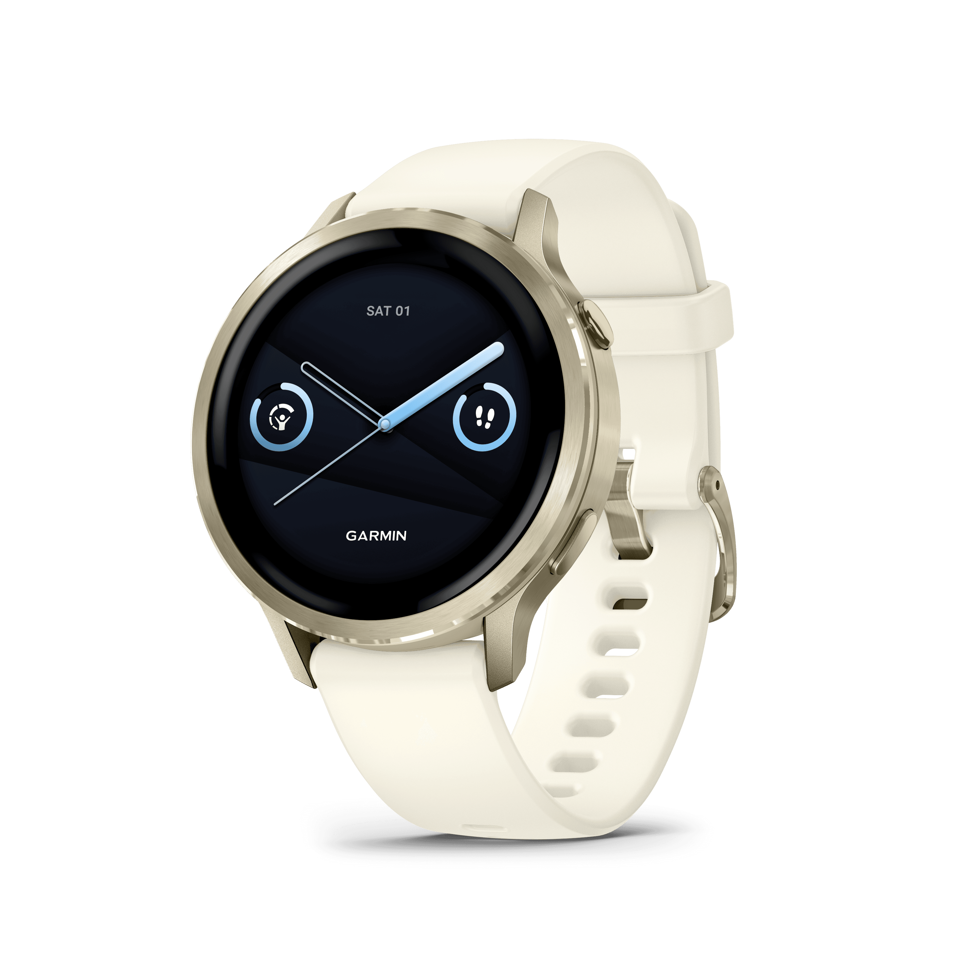 Garmin Venu® 4 - 41mm Lunar Gold with Bone Silicone Band