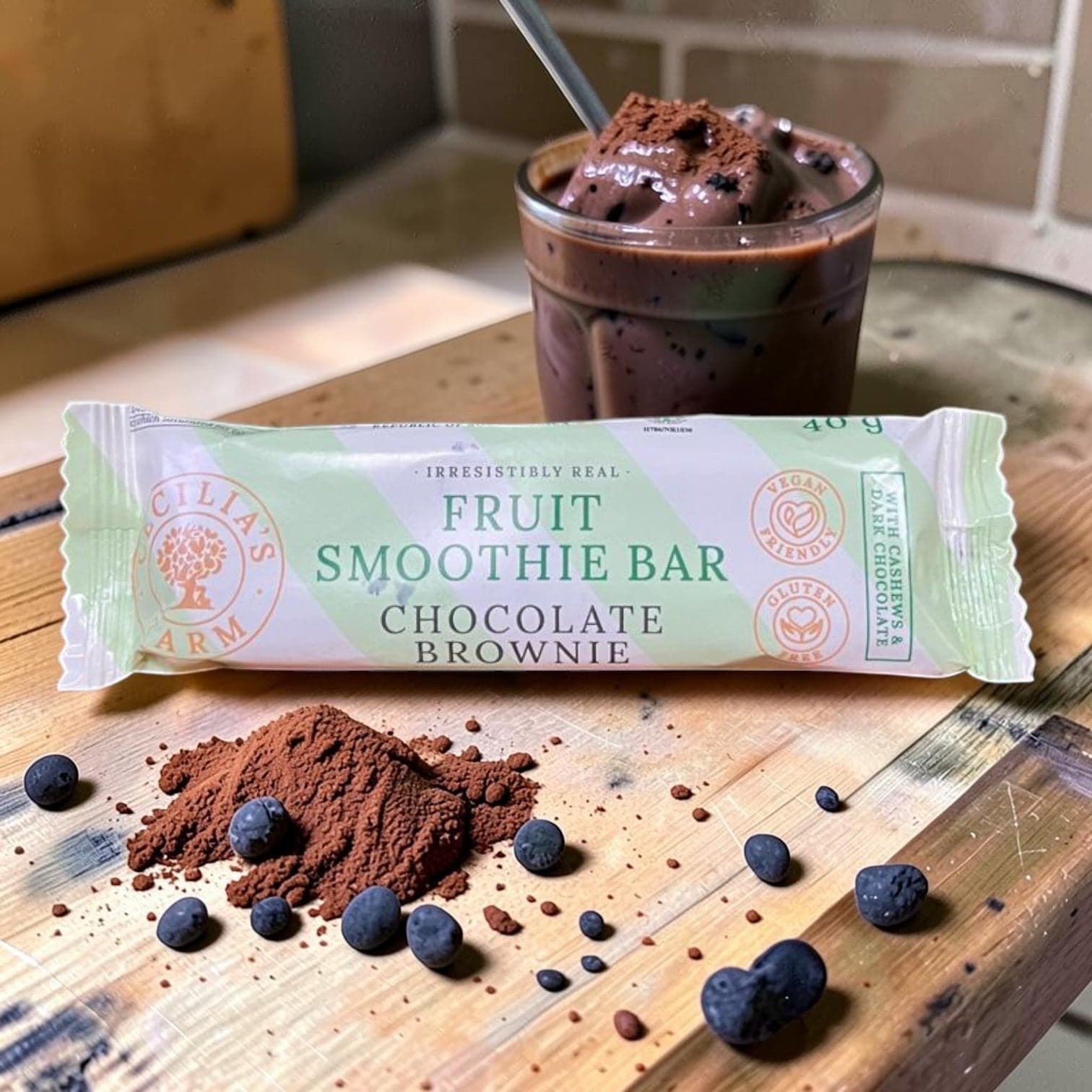 Cecilias Farm - Chocolate Brownie Fruit Smoothie Bar