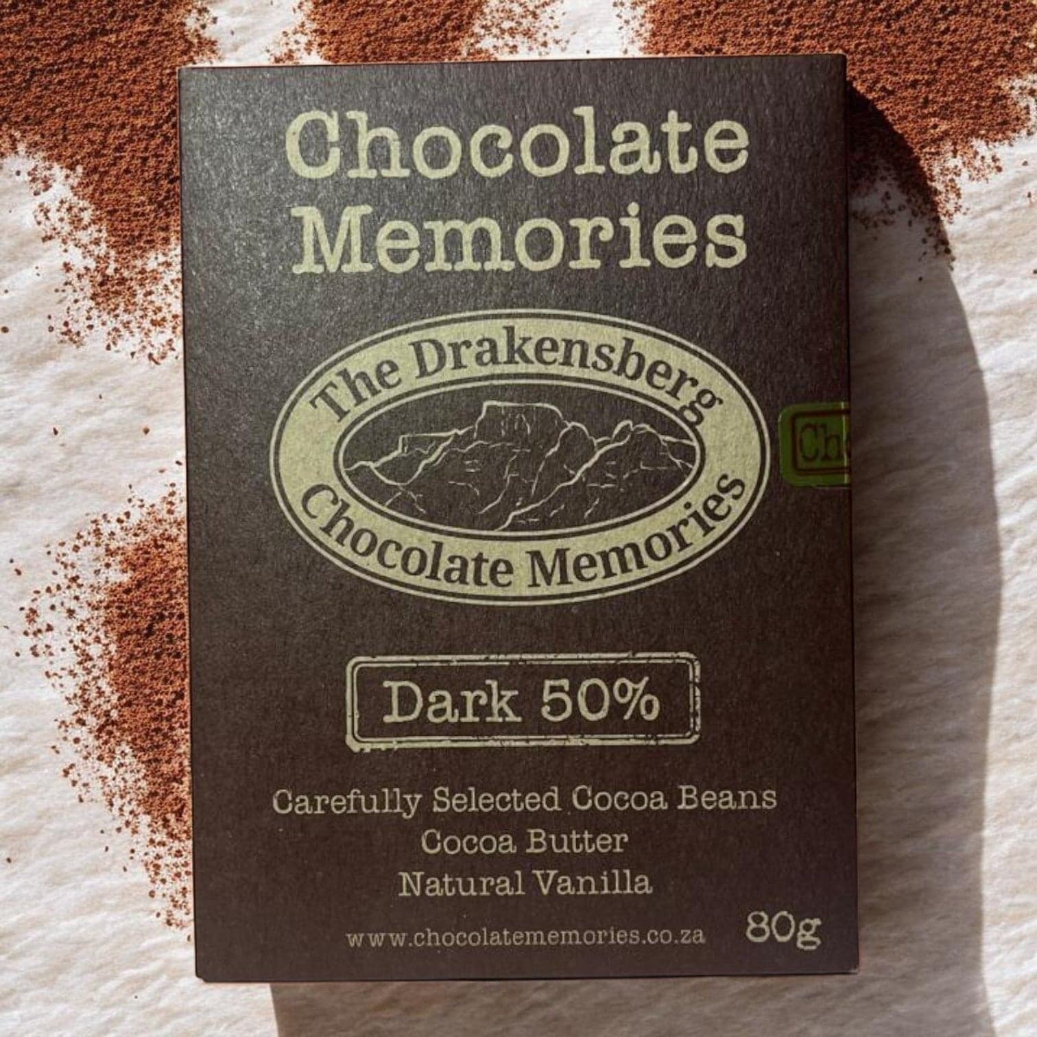 Drakensberg Chocolate Memories - Dark 50% Chocolate Bar