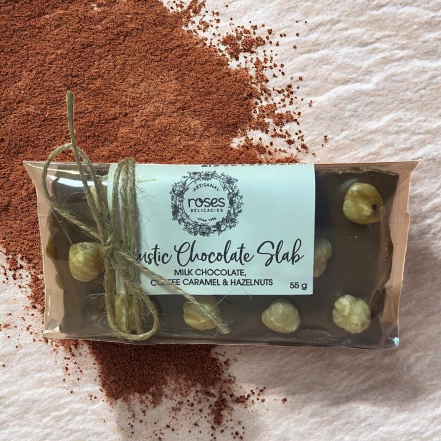 Roses Artisinal - Milk Chocolate Slab With Hazelnuts