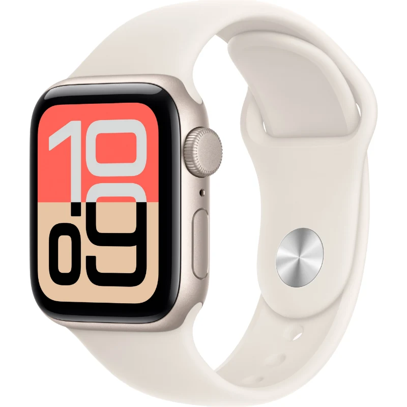 Apple Watch SE 3 GPS 40mm Smartwatch Starlight Aluminium Case With Sport Band S/M - Starlight