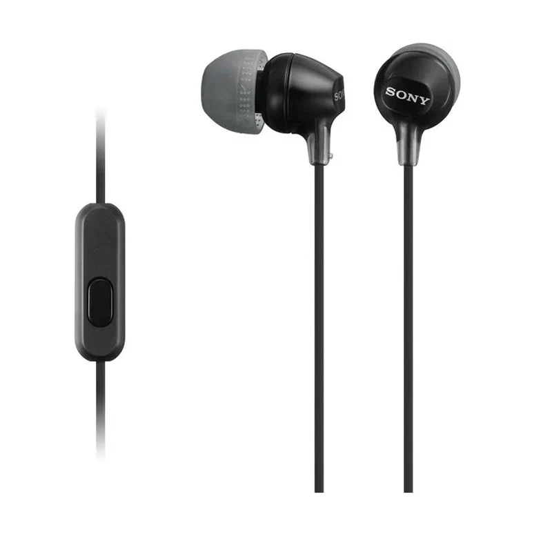 Sony MDR-EX15AP Wired In Ear Earbuds with Mic - Black