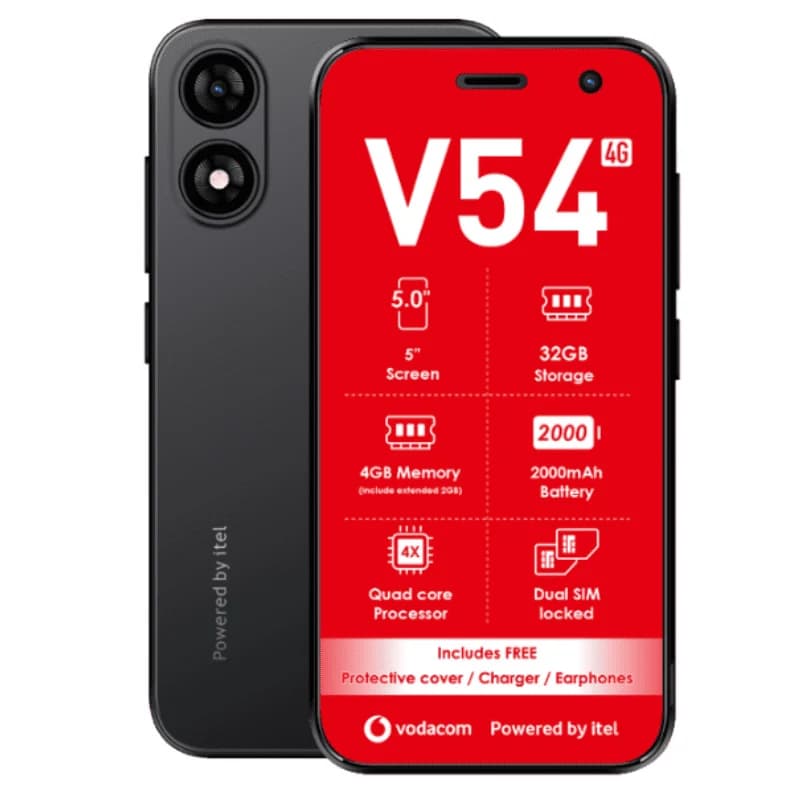 Vodacom V54 4G 32GB Vodacom Network Locked - Black