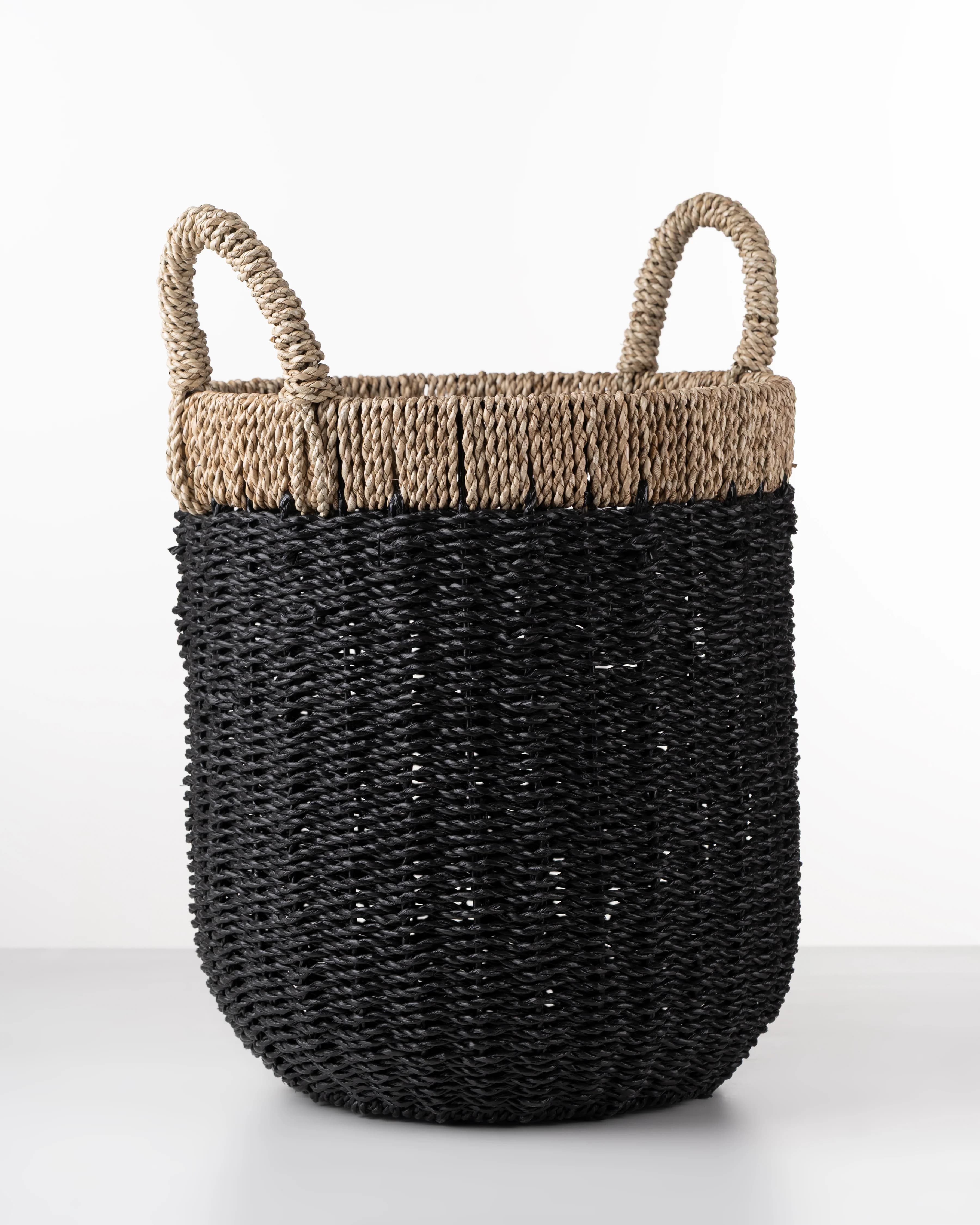 Hemp Basket | Medium | Black