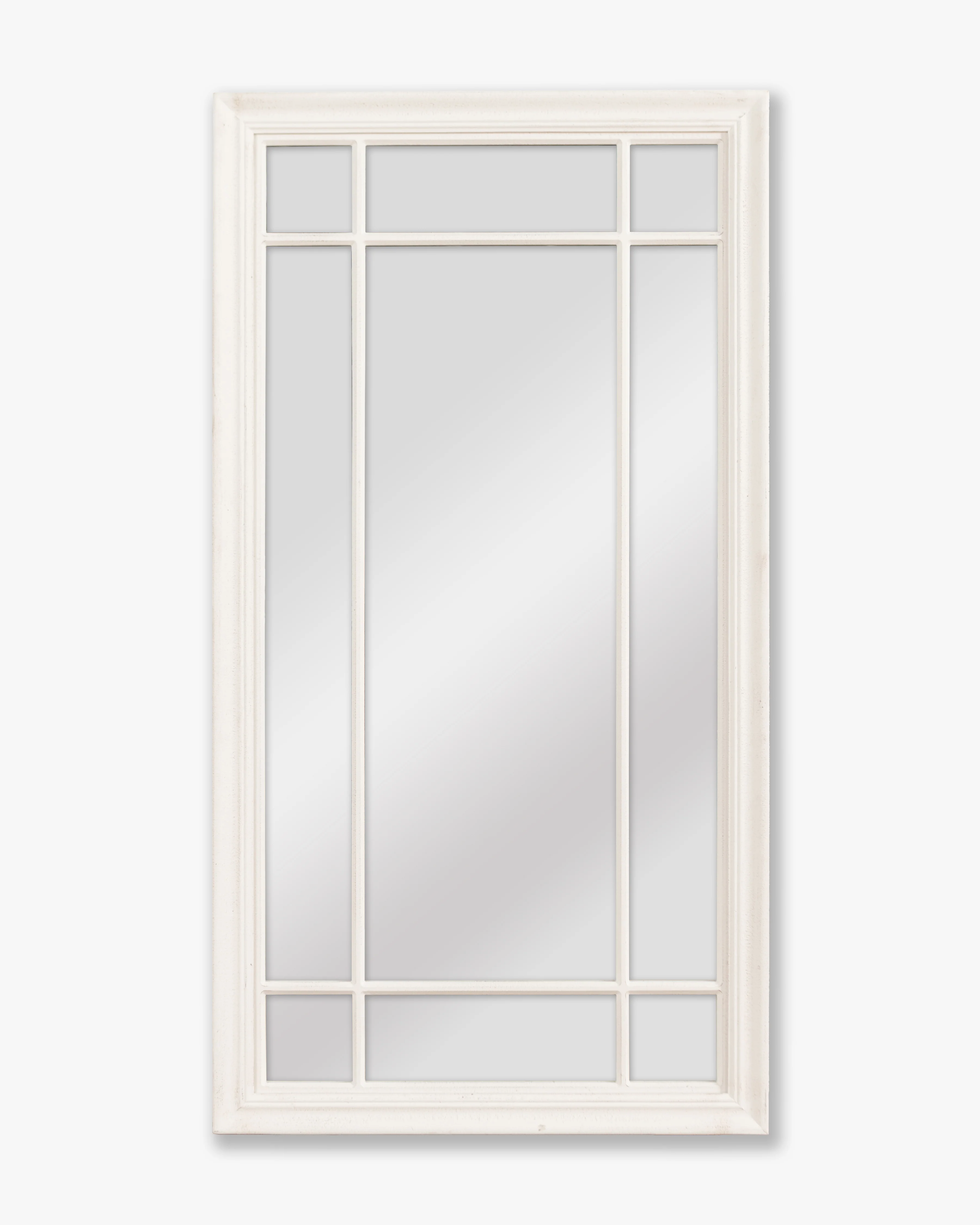 Louvre Pane Mirror | White