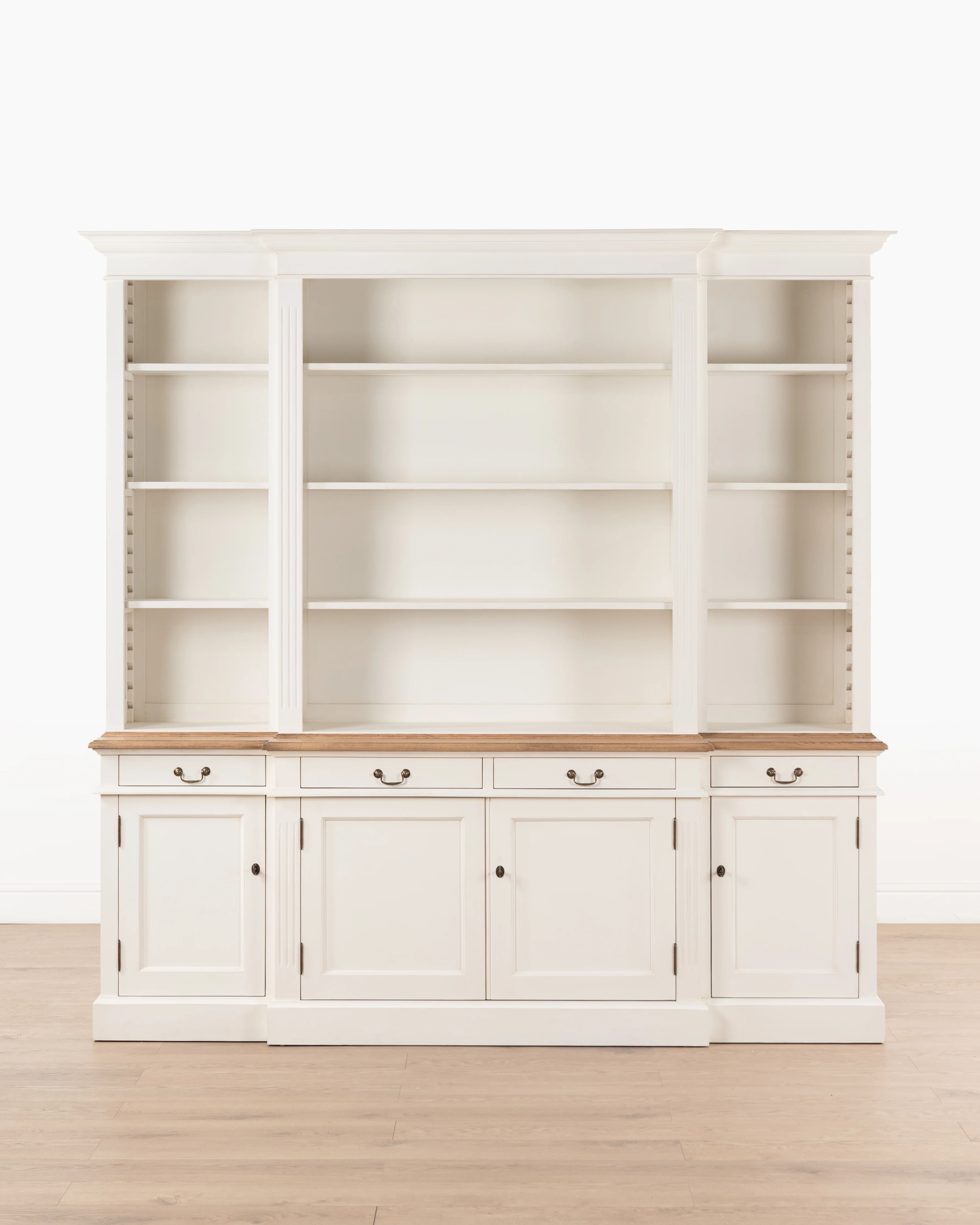 Hampshire Library Bookcase With Drawers