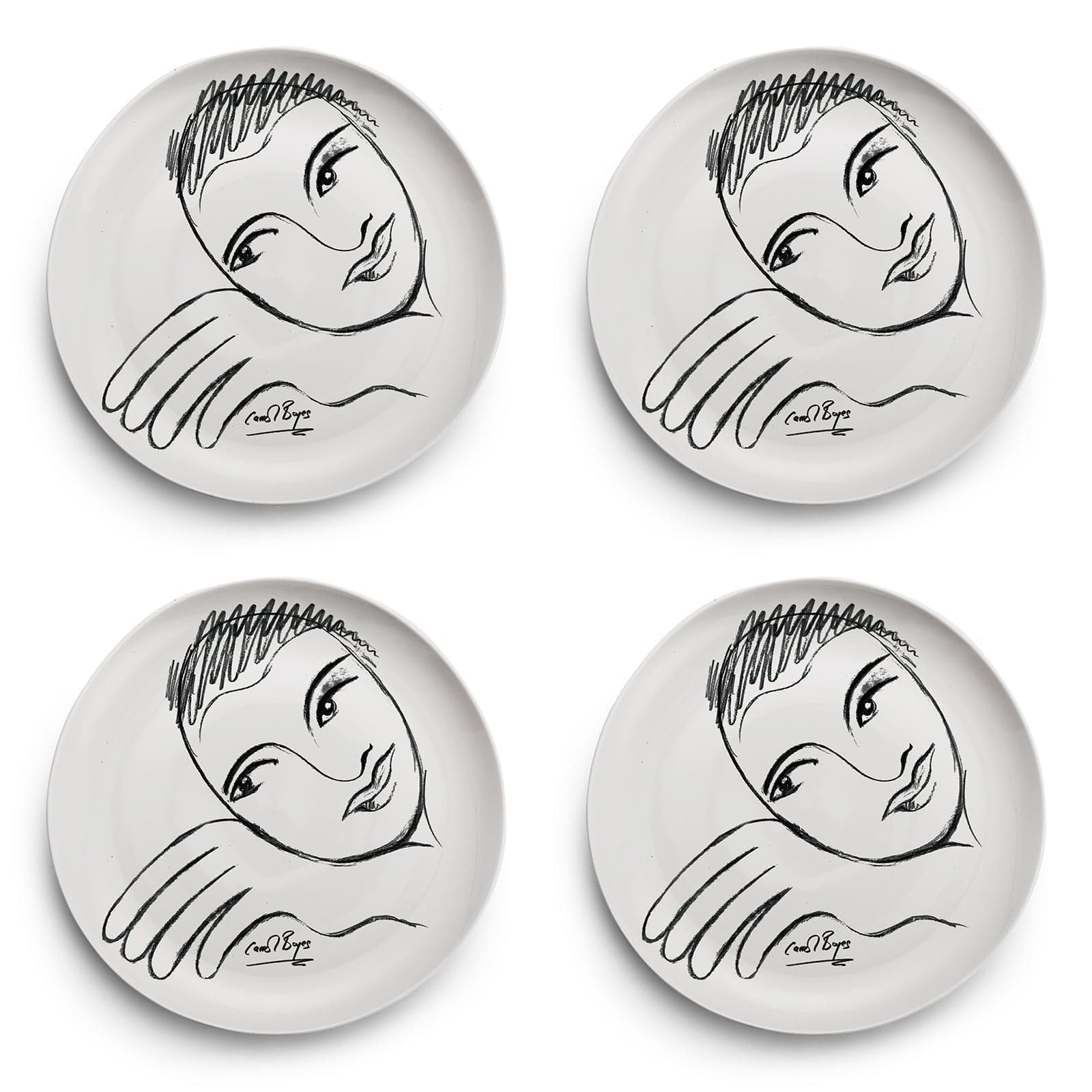 Side Plate Set Of 4 - Let'S Face It!