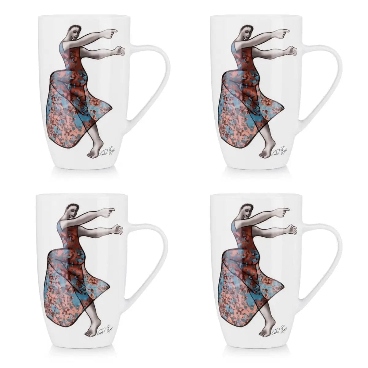 Mug Set Of 4 - Free Flowing