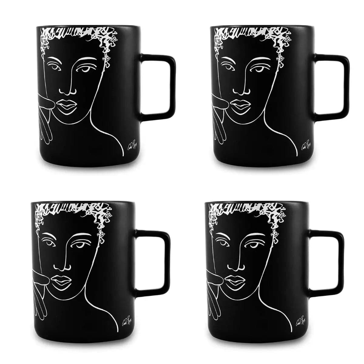 Mug Set Of 4 - Pensive