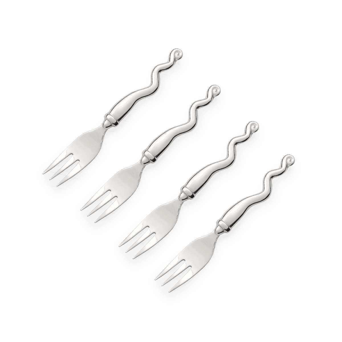Cake Fork Set Of 4 - Wave