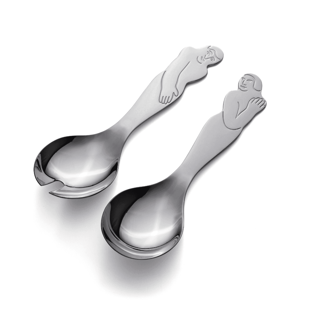 Deep Salad Servers - Woman Man