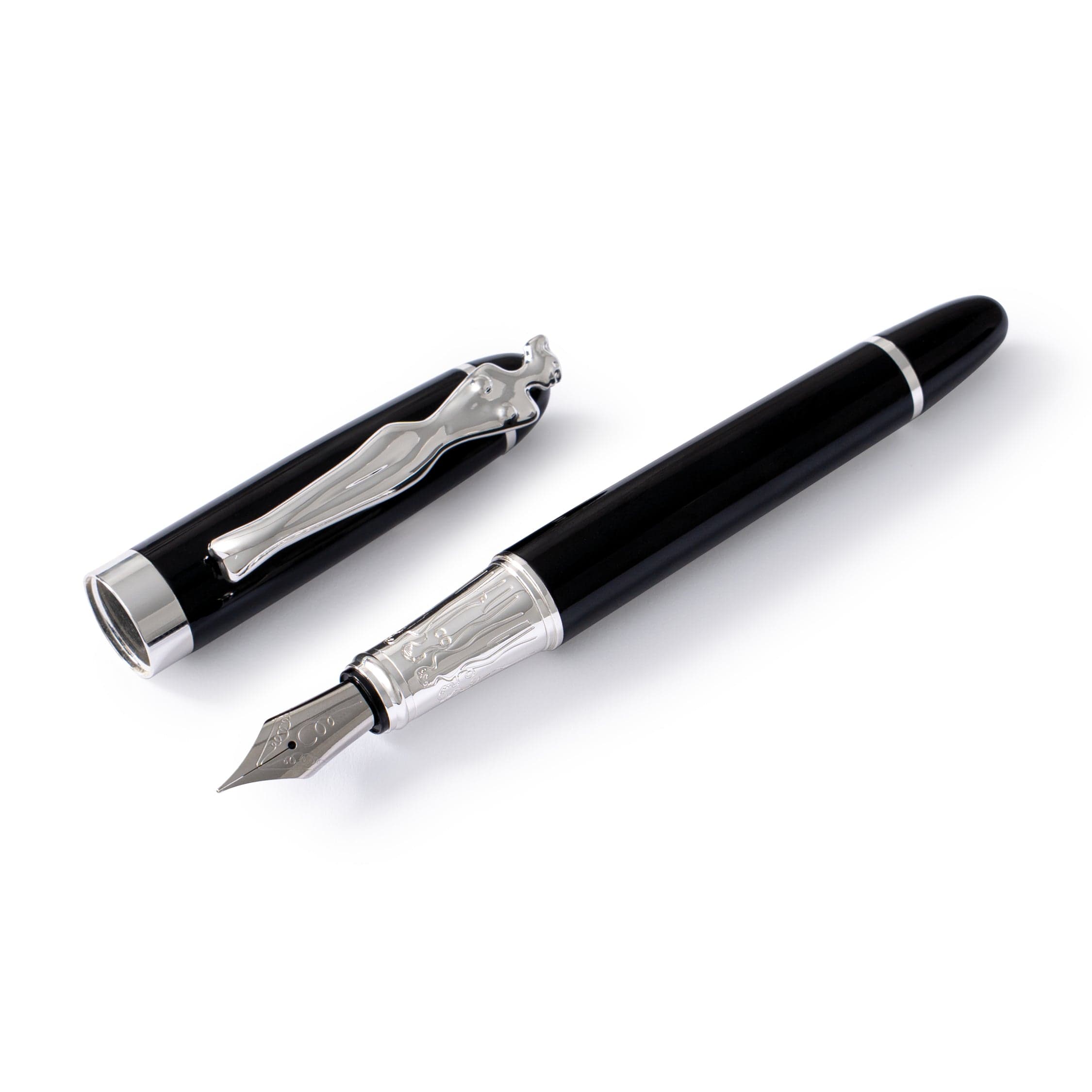 Fountain Pen - Woman - Silver - Black