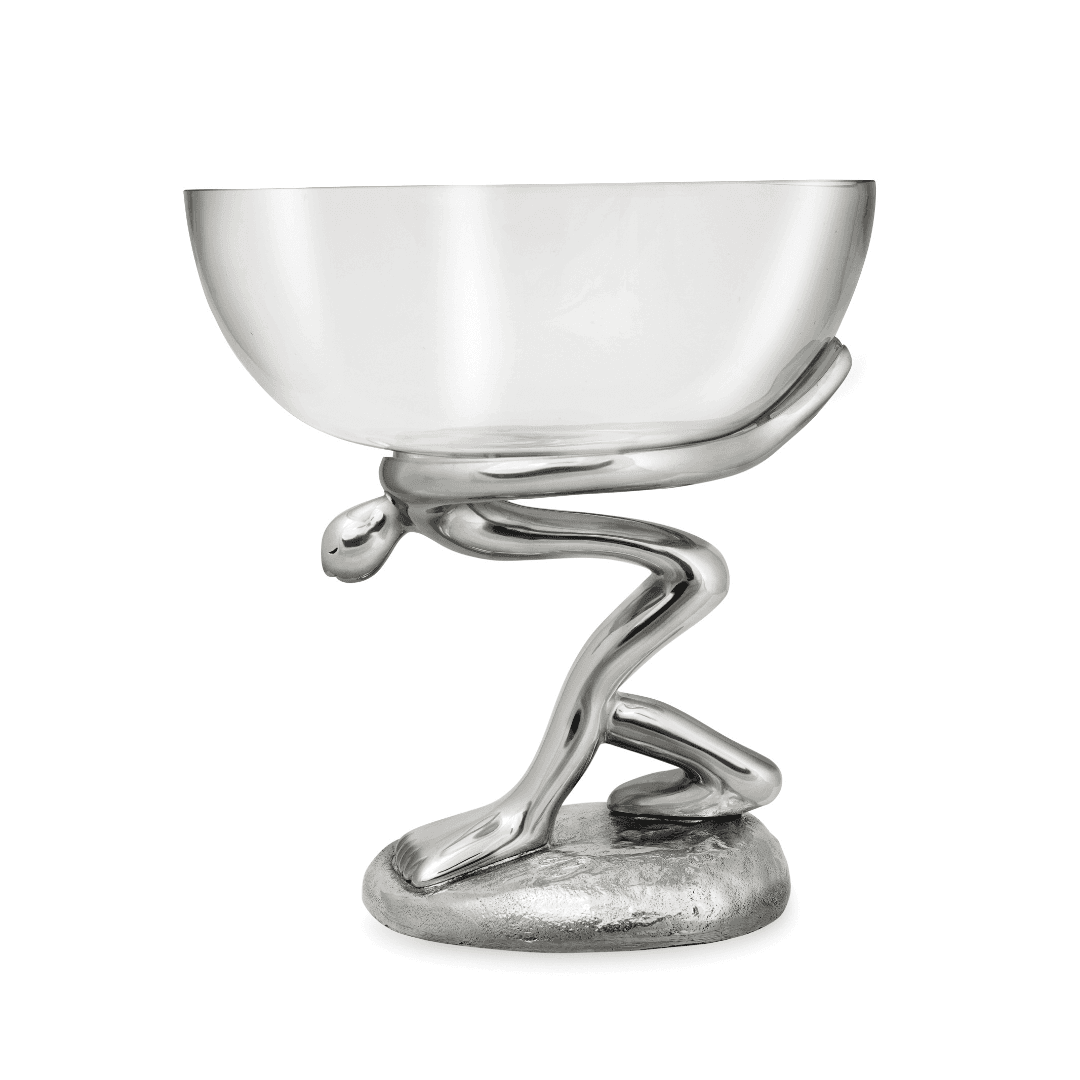Glass Bowl And Stand - Atlas