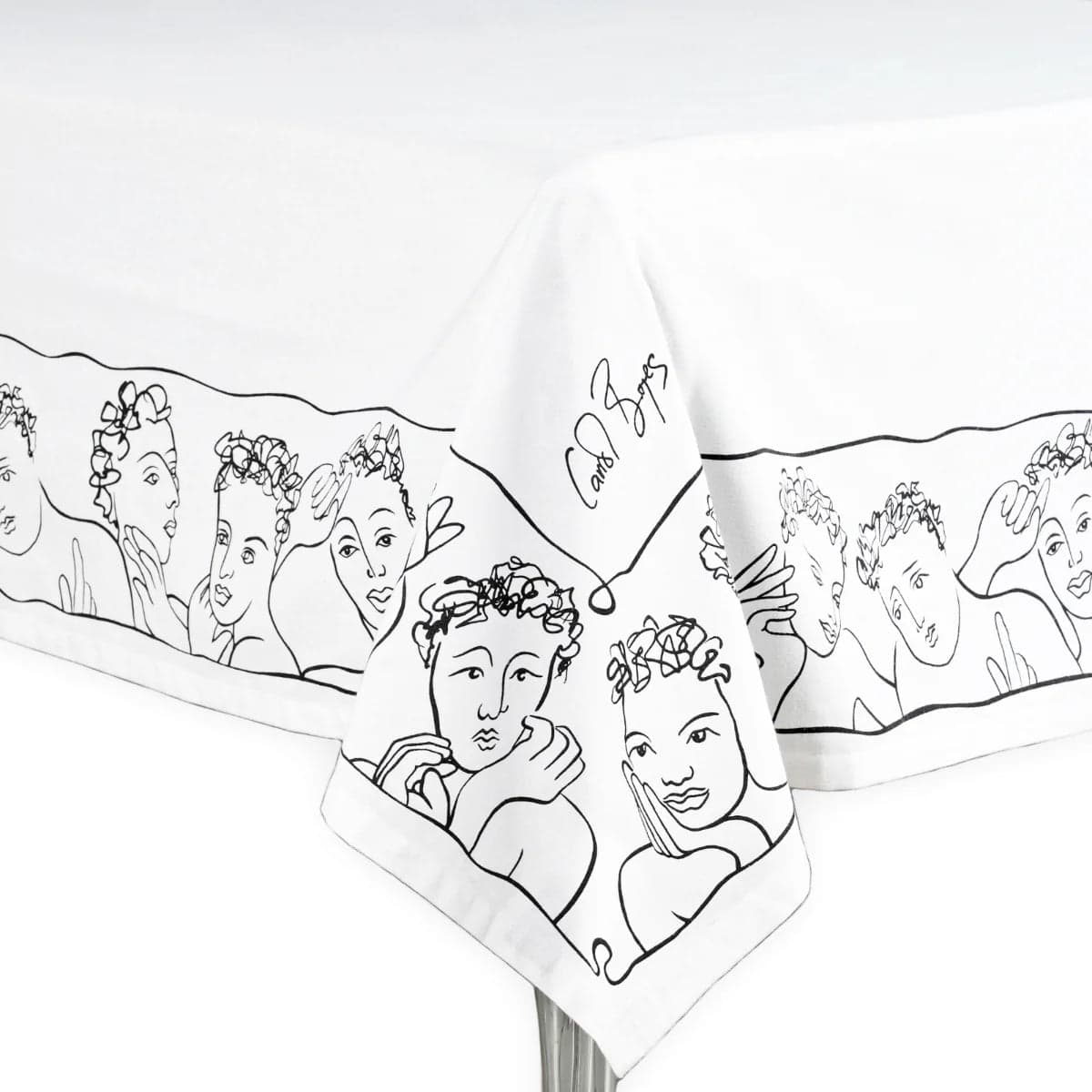 Tablecloth 160 X 240 - Well Framed - White
