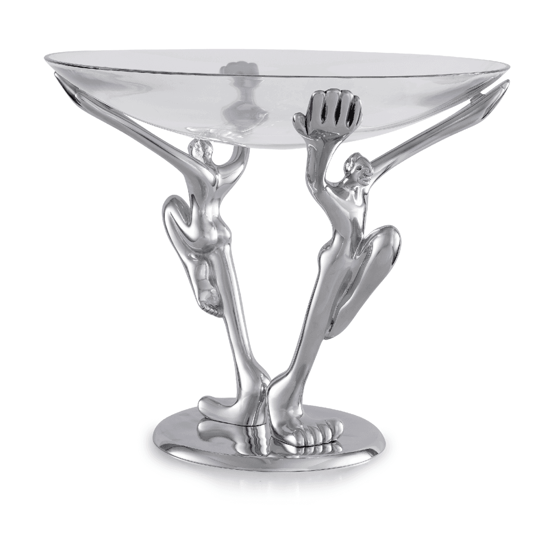Glass Bowl And Stand - Gemini