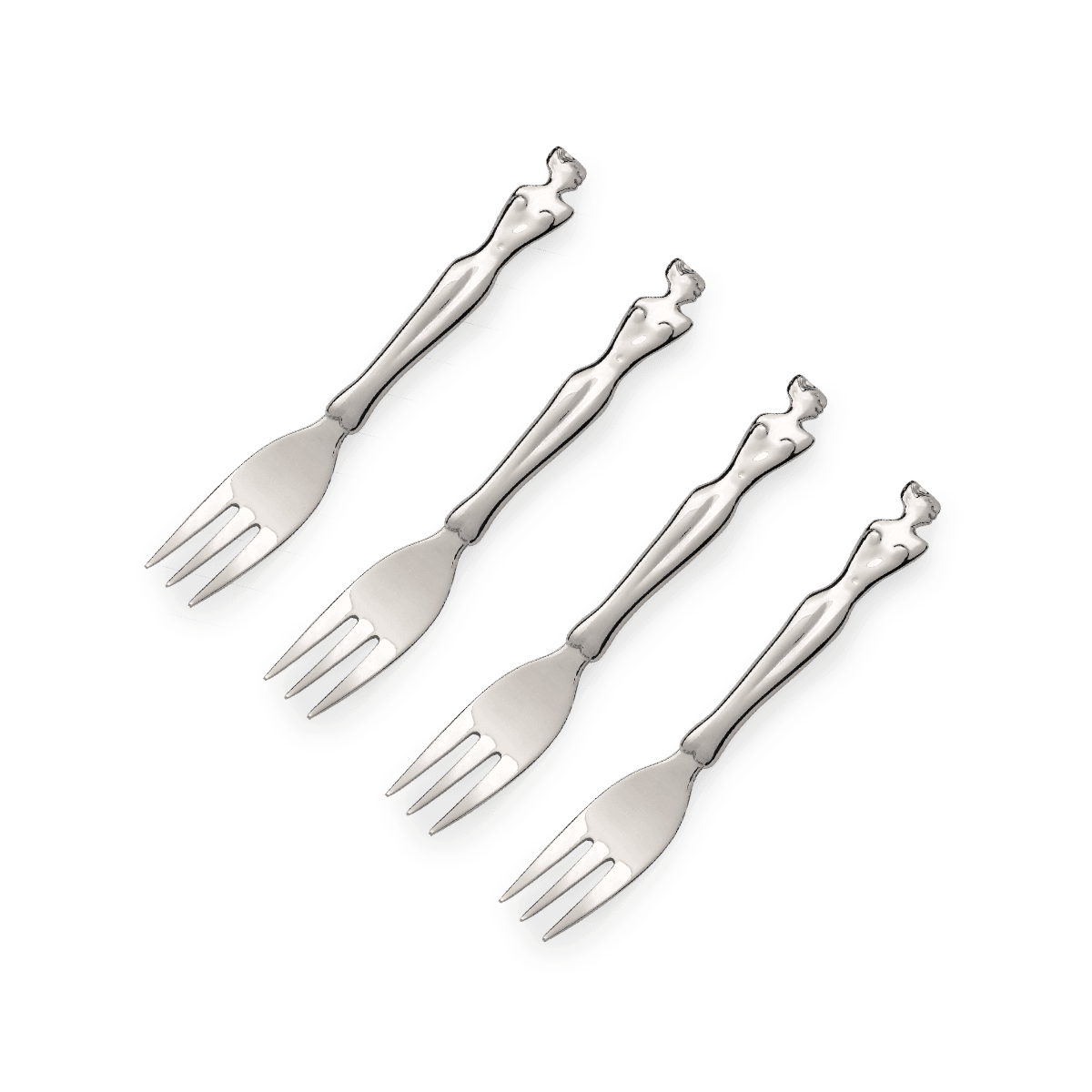 Cake Fork Set Of 4 - Woman