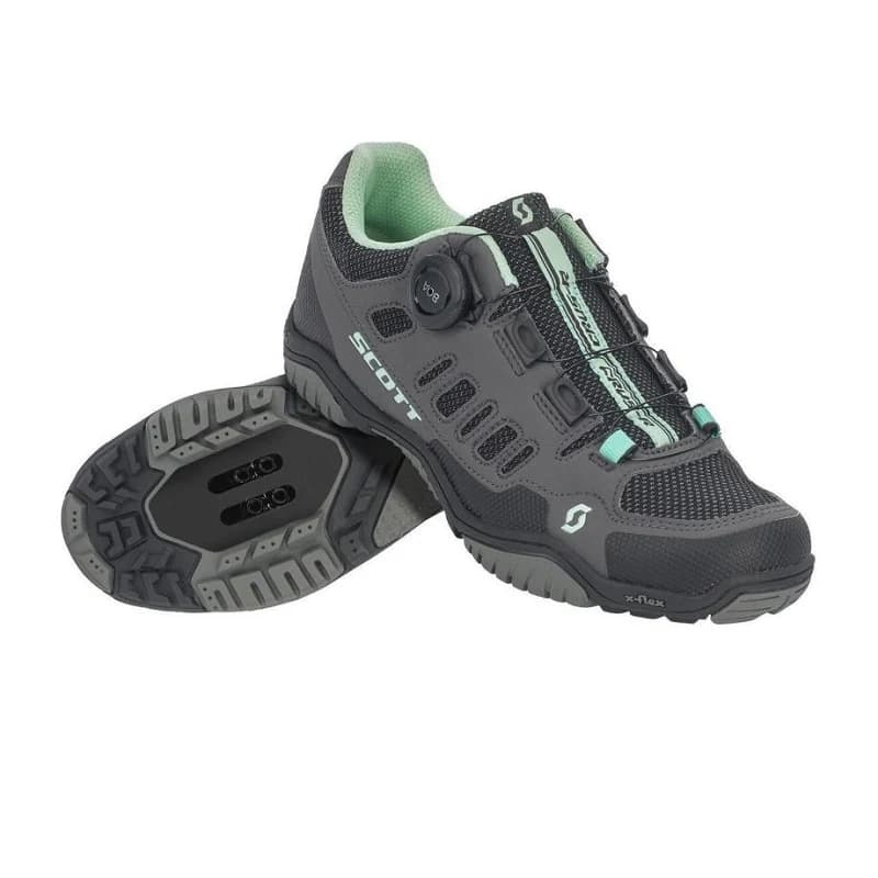 SCOTT Sport Crus-R Boa Ladies Shoes - Dark Grey / Mint Green (SALE)