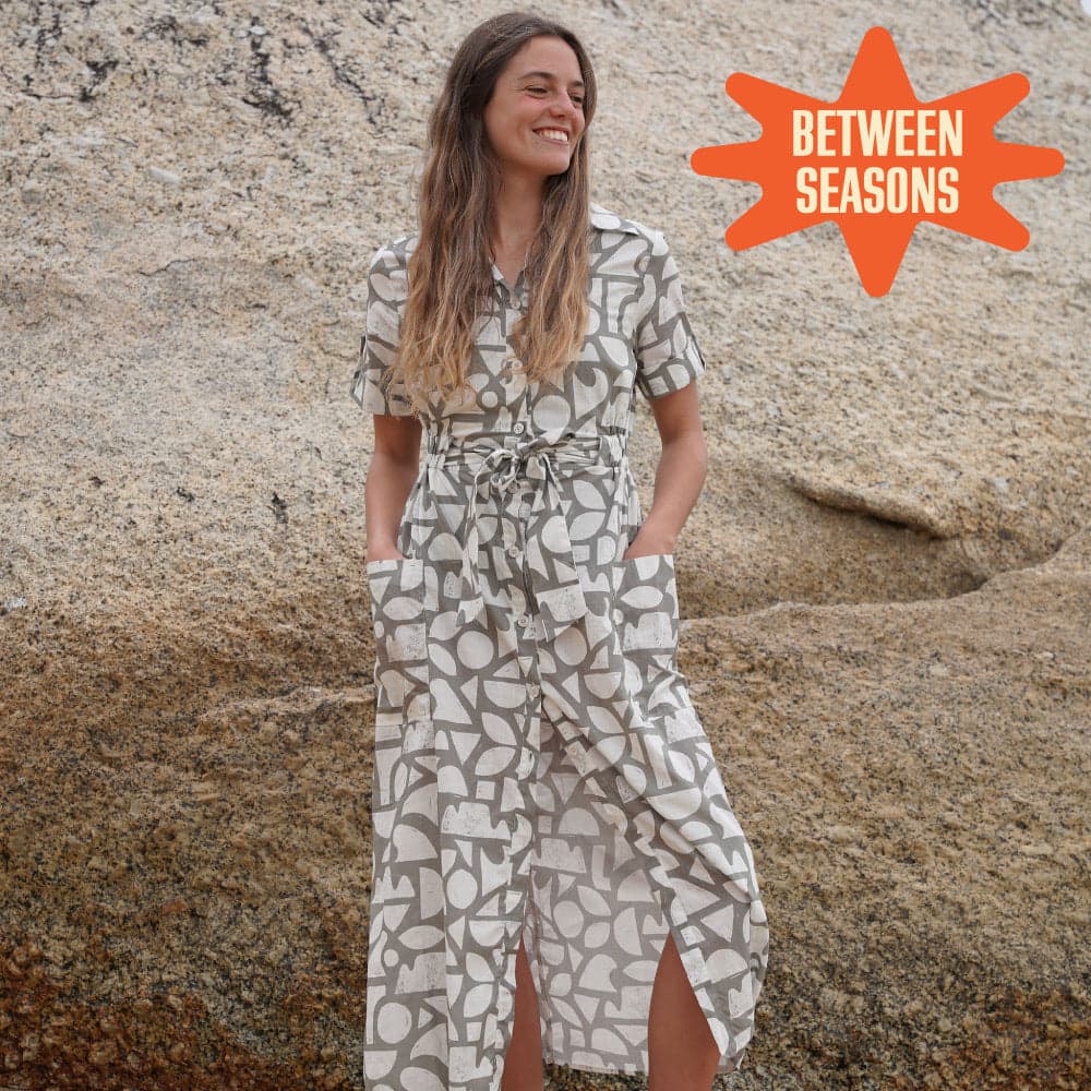 Women's Geo Design Shirt Dress